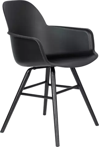 Zuiver Albert Kuip Armchair plastová stolička - Čierna