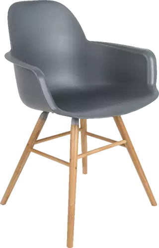 Zuiver Albert Kuip Armchair plastová stolička - Tmavosivá