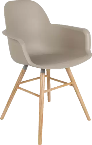 Zuiver Albert Kuip Armchair plastová stolička - Sivohnedá