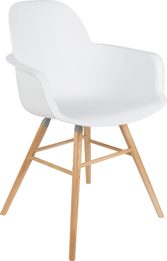 Zuiver Albert Kuip Armchair plastová stolička - Biela
