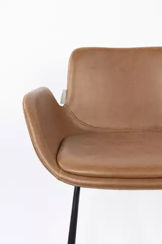 Zuiver Brit kožená pultová stolička 10