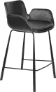 Zuiver Brit kožená pultová stolička - Čierna