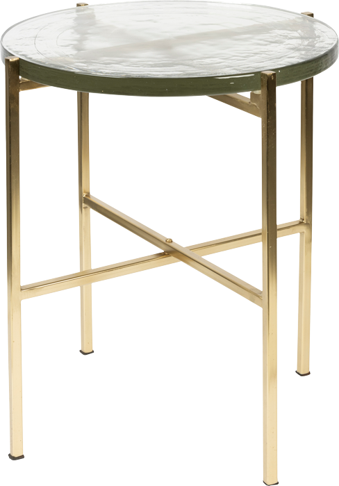 Dutchbone Vidrio dizajnový príručný stolík - Zlatá