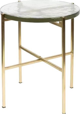 Dutchbone Vidrio dizajnový príručný stolík - Zlatá