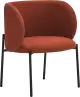 Teulat Mogi dizajnová čalúnená stolička - Červená