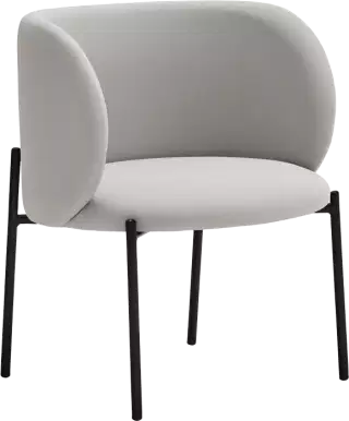 Teulat Mogi dizajnová čalúnená stolička - Sivá