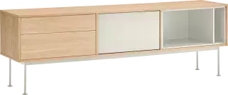 Teulat Yoko drevená tv skrinka - Biela