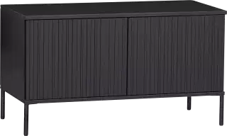 Woood Gravure drevená skrinka pod tv - Čierna, 100 cm