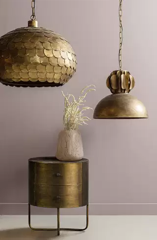 BePureHome Shill zlatá závesná lampa 2
