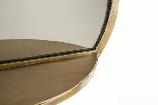 WL-Living Feyza okrúhle zrkadlo s poličkou 4