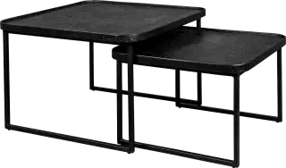 Dutchbone Winston čierne stolíky - Set 2 stolíkov