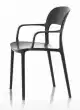 Bontempi Gipsy plastová stolička - Čierna, S podrúčkami