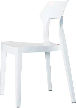 Bontempi Aria transparentná stolička - Biela