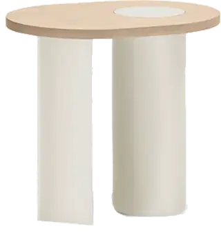 Teulat Nori odkladací stolík - Drevo + Biela
