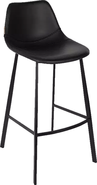 Dutchbone Franky barové stoličky - Čierna, Barová