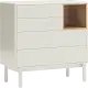Teulat Corvo komoda so zásuvkami - Biela - 90 cm