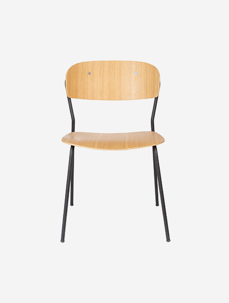 WL-Living Jolien drevená stolička s kovovým rámom
