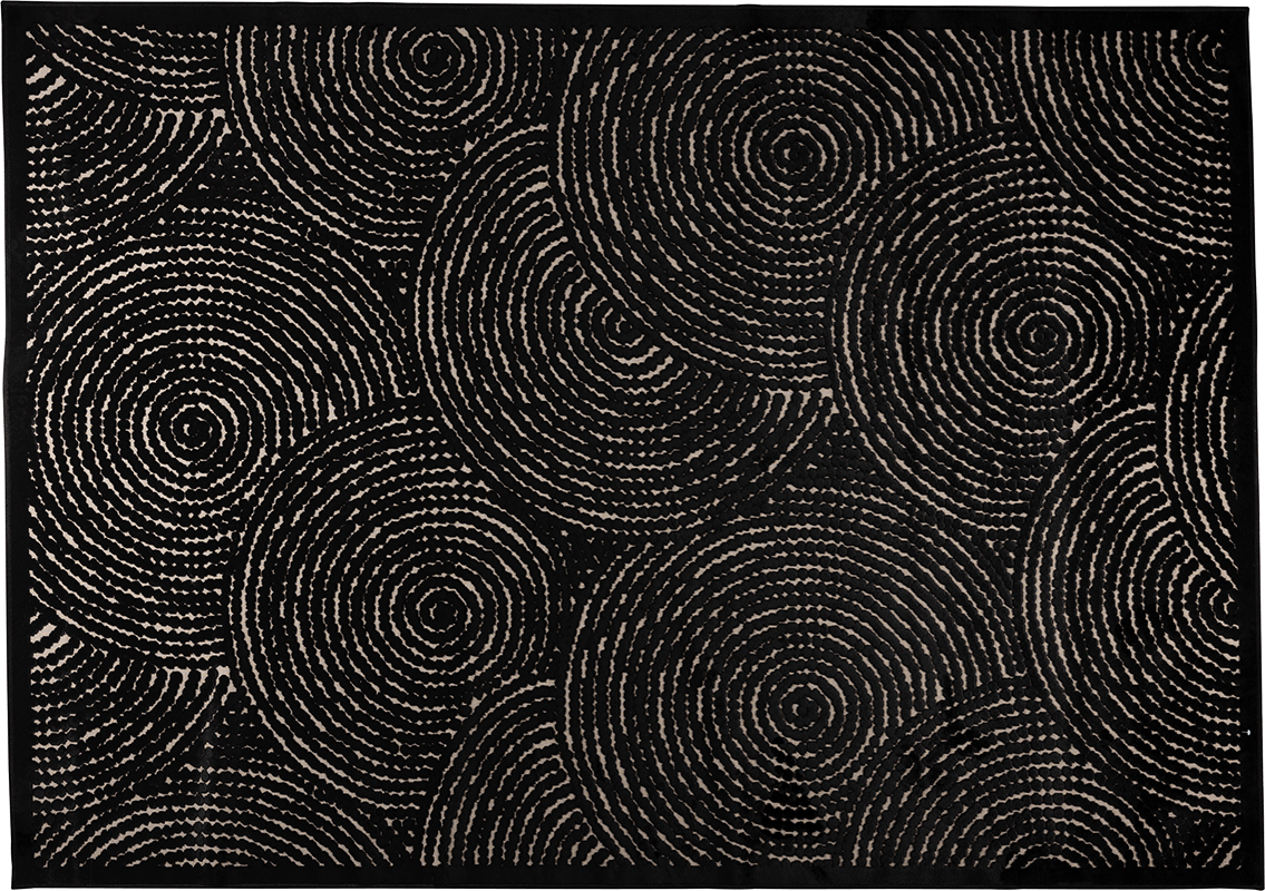 Dutchbone Dots kusový koberec - Čierna, 170 x 240 cm