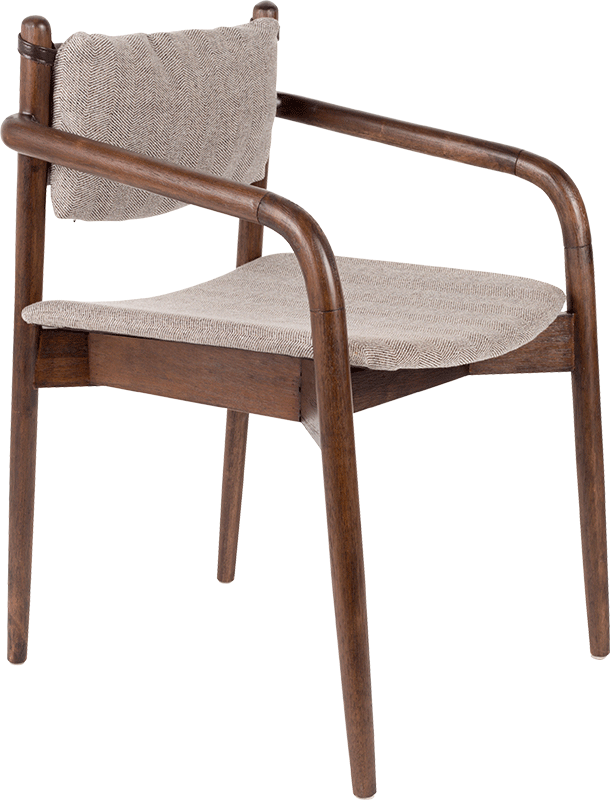 Dutchbone Torrance drevená stolička - S podrúčkami