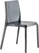 Pedrali Blitz transparentná stolička - Čierna transparentná