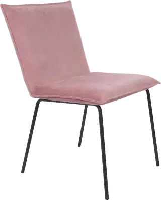WL-Living Floke Velvet jedálenská stolička - Ružová