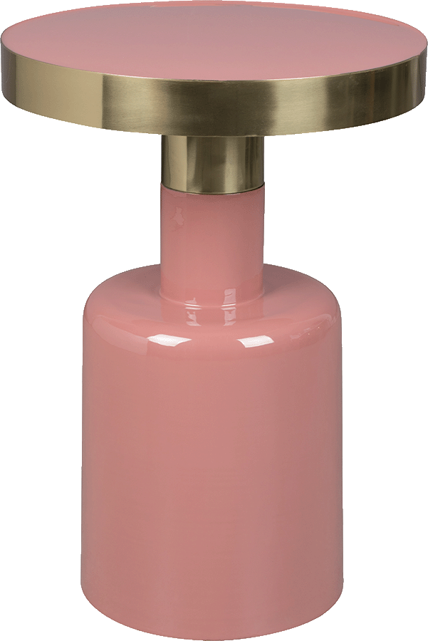 Zuiver Glam príručný stolík - Ružová