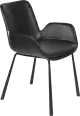 Zuiver Brit LL kožené stoličky - Čierna