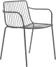 Pedrali Nolita 3650 a 3655 záhradné stoličky - Antracitová, S podrúčkami