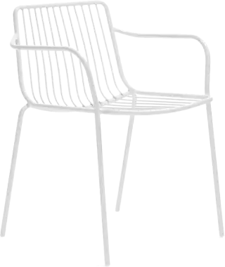 Pedrali Nolita 3650 a 3655 záhradné stoličky - Biela, S podrúčkami