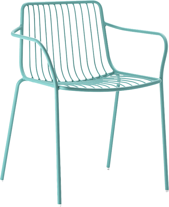 Pedrali Nolita 3650 a 3655 záhradné stoličky - Bledomodrá, S podrúčkami
