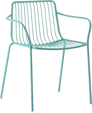 Pedrali Nolita 3650 a 3655 záhradné stoličky - Bledomodrá, S podrúčkami