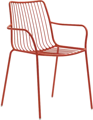 Pedrali Nolita 3651 a 3656 dizajnové stoličky - Červená, S podrúčkami