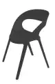 Barcelona DD Carla dizajnová stolička - Čierna