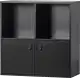 Vtwonen Lower case modulová skrinka - Čierna, Dvojradová s dvierkami