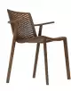 Barcelona DD Netkat dizajnová stolička - Hnedá, S podrúčkami
