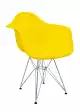 Roomfactory Arch Chrome dizajnová stolička - Žltá