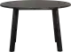Woood Lange kruhový drevený stôl - Čierna