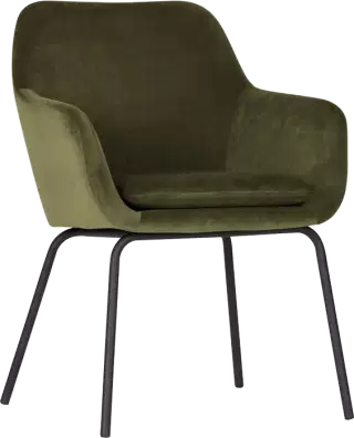 Vtwonen Mood čalúnená stolička s opierkami - Zelená