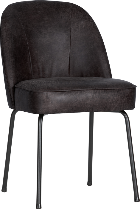 BePureHome Vogue kožená stolička - Čierna