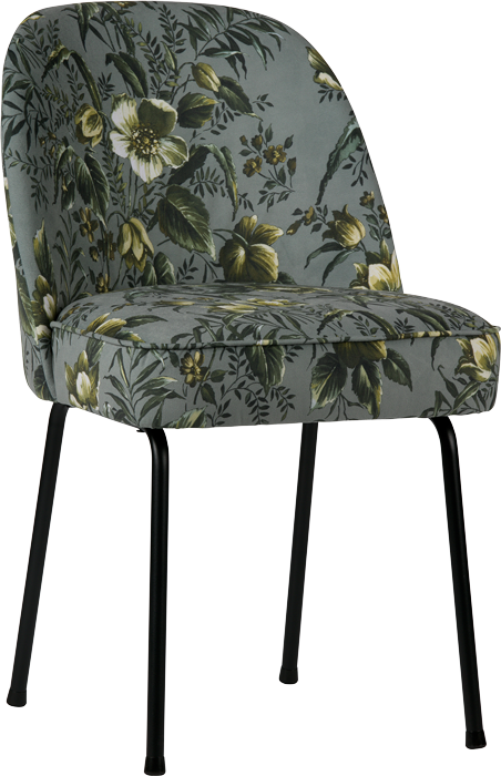 BePureHome Vogue zamatová jedálenská stolička - Vzorovaná + sivá