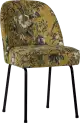 BePureHome Vogue zamatová jedálenská stolička - Vzorovaná + žltá