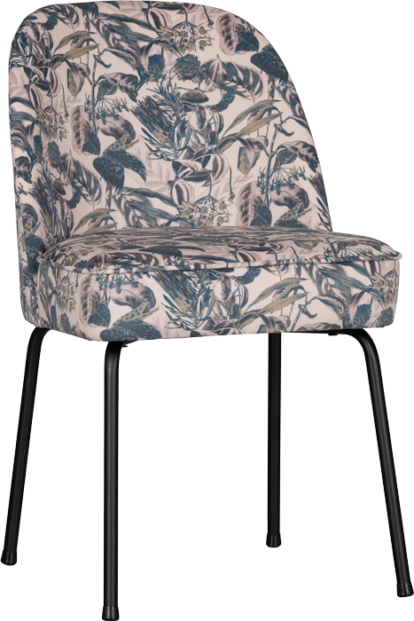 BePureHome Vogue zamatová jedálenská stolička - Ružová + vzor