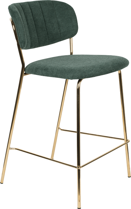 WL-Living Jolien čalúnená pultová stolička - Zelená