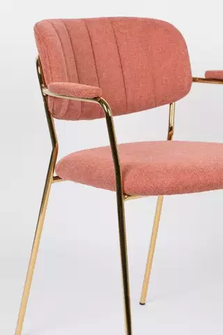 WL-Living Jolien čalúnená stolička s kovovým rámom 13