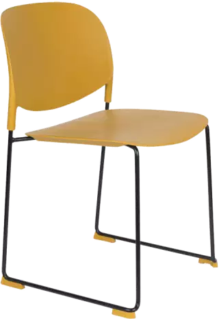 WL-Living Stacks polypropylénové stoličky - Žltá, Bez podrúčok