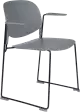 WL-Living Stacks polypropylénové stoličky - Sivá, S podrúčkami