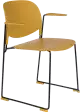 WL-Living Stacks polypropylénové stoličky - Žltá, S podrúčkami
