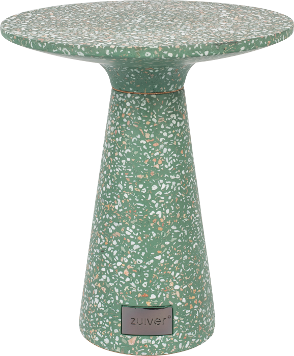 Zuiver Victoria terrazzo príručný stolík - Zelená