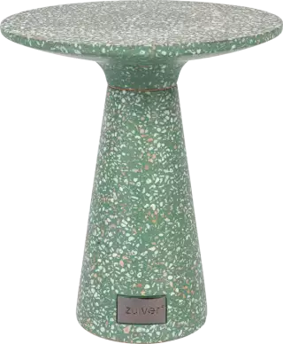 Zuiver Victoria terrazzo príručný stolík - Zelená