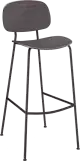 Infinity Tondina drevená barová stolička - Čierna